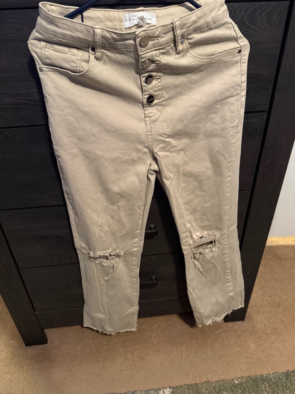Risen high rise tummy control button down ankle straight size 27